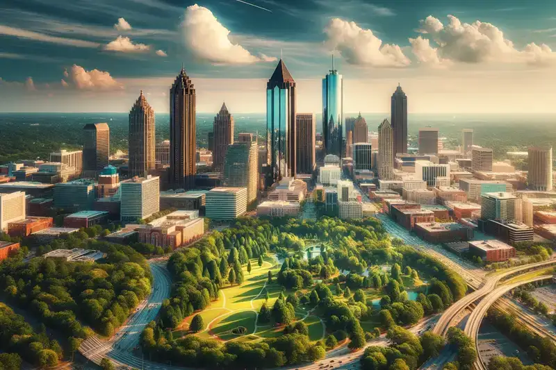 An Aerial View Of Atlanta Usa